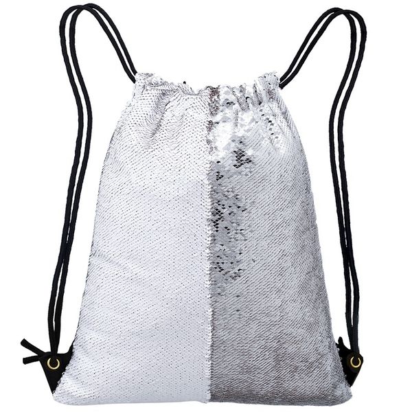 

women sequin drawstring bag polyester glitter shoulder bag shopping travel bags