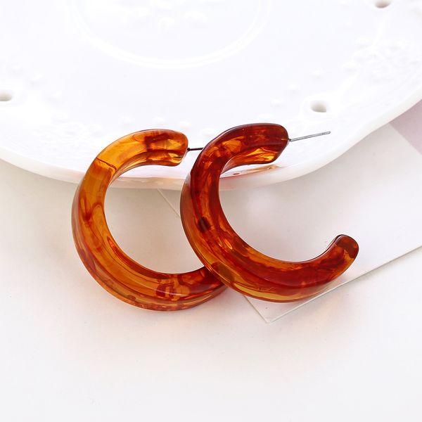 

classic semicircle acrylic fashion earrings creative geometric personality vintage statement for women accessories new2019, Silver