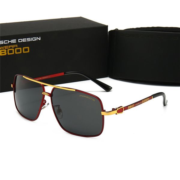 

brand polaroid lenses men pilot sunglasses designer luxury metal outdoor sport sun glasses uv polarized goggle glasses with box, White;black