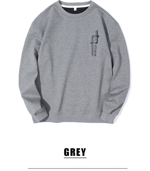 

мужская мода бренд толстовки о-образным вырезом пуловер кофты письмо печати повседневные топы hommes high street свободные толстовки, Black