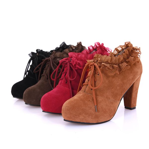 

female brand fashion elegant women boots casual platform wedges boots for women ladies high heels ankle boots ssf698, Black