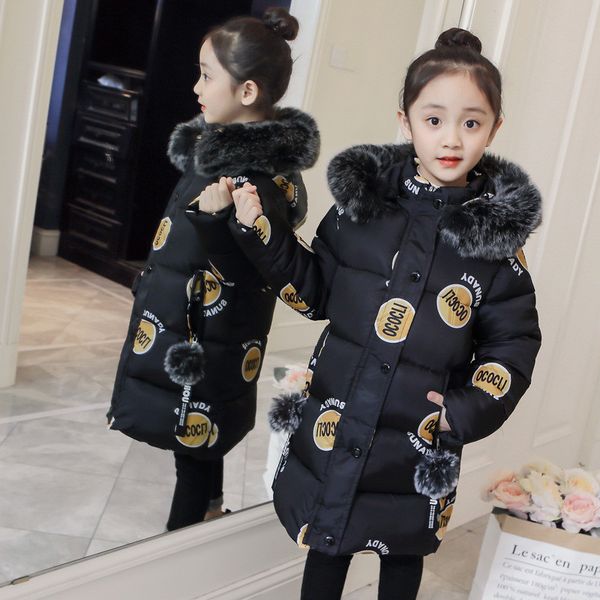 

children hooded coat baby boys girls winter coats long sleeve jackets kids snow suit 2019 big boys girls warm snowsuit down coat, Blue;gray