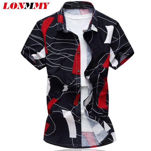 

plus size 6xl summer men shirt dress camisa social masculina brand clothing men's casual shirts slim fit short sleeves blouses, White;black