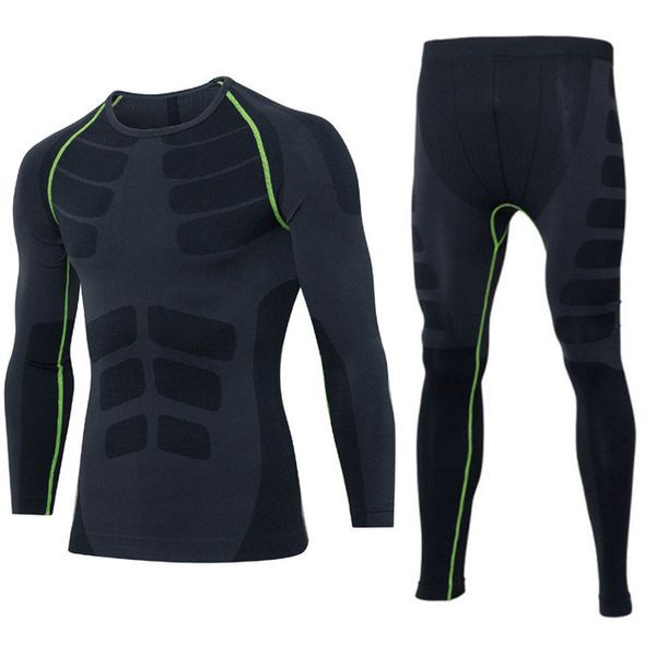 

winter thermal underwear sets men quick dry anti-microbial stretch men's clothes thermo underwear male warm long sleeve suits, Black;blue