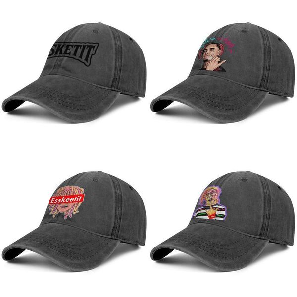 

lil pump comic smile love u for men and women trucker denim cap design fitted custom classicsports vintage uniquecute hats esketit rap, Blue;gray