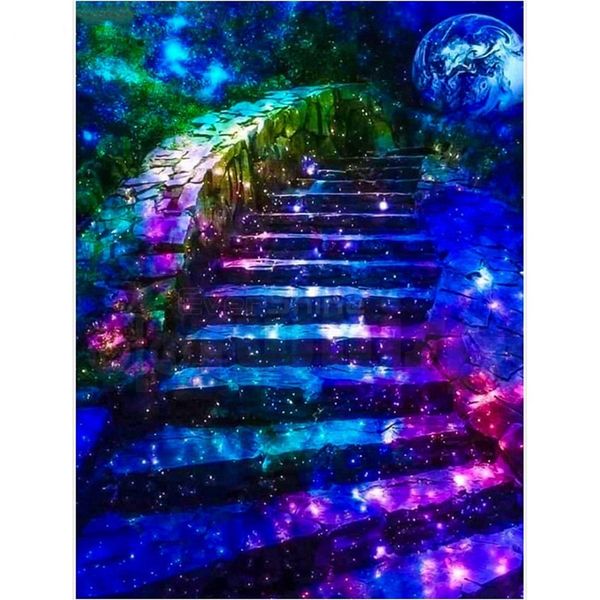 

europe style 5d diamond painting full square stairs picture of rhinestones diamond embroidery sale scenery cross stitch
