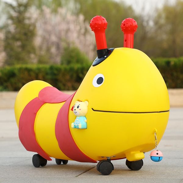 

little bee children's four-wheel torsion car skating baby's help pulley pulley music toy car