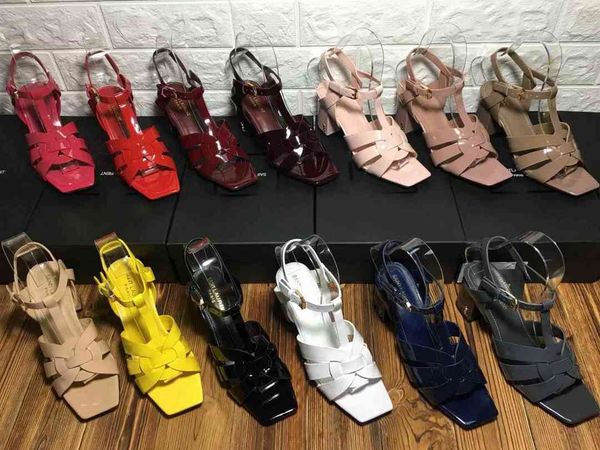 

new high-end brand summer ladies sandals quality leather ladies high heel 6.5 cm and 9 cm sandals 34-41 yards ing, Black