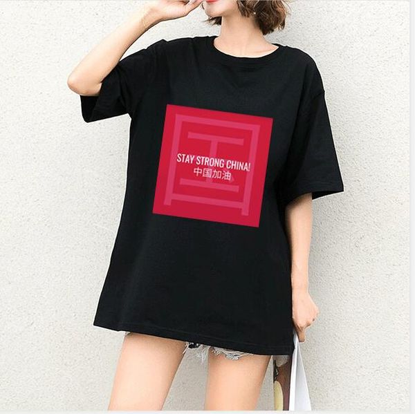 

новый летний дизайнер футболки для женщин tee shirt с letters 2020 горячие марка футболки коротким рукавом long top размер -xxl, White