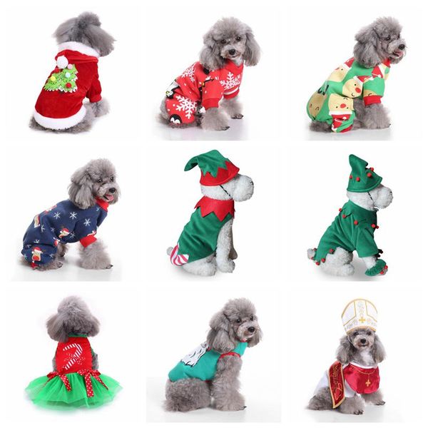 

18 designs pet dogs christmas costumes halloween pumpkin transformer sorcerer packs clothes puppy dog party apparels pets coats outerwears