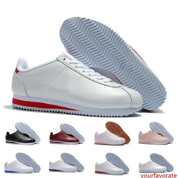 

sale men women athletic classic cortez nylon prm running sneaker adlut pink black red white blue lightweight sport run shoes 36-44