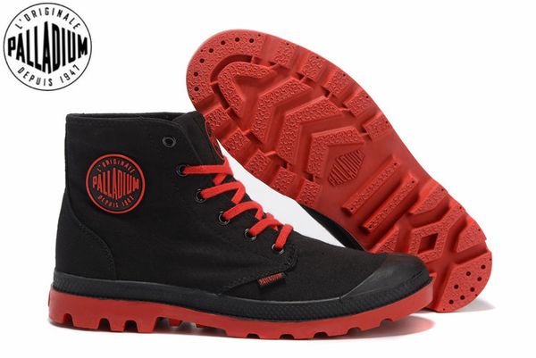 

palladium pampa classic black and red canvas shoe ankle botas cowboy sneakers boots fashion canvas casual shoes 40-44