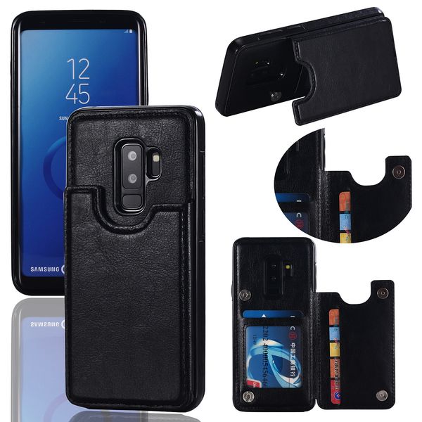 

wallet pu leather stand phone case for samsung galaxy s8 s9 s10 note 10 card slot flip case for iphone 6 7 8plus 11 pro max cover