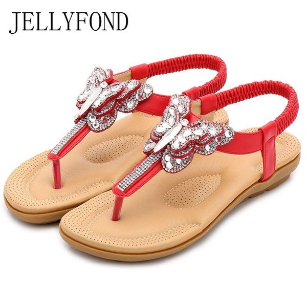

summer shoes woman beach sandals 2019 new fashion women gladiator flip flops flat sandals crystals string thong casual sandalias, Black
