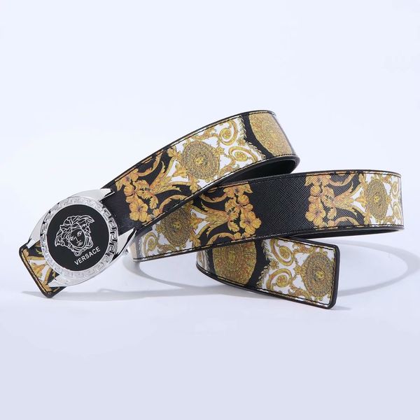 

spring new arrival fashion man big buckle designer belts men mens belts luxury men designer leather belt free, Black;brown