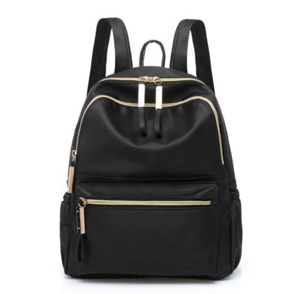 

women ladies small durable oxford backpack black joker zipper rucksack girls school bag portable outdoor travel casual bag