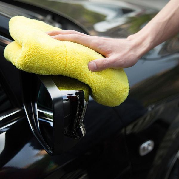 

500gsm super soft car microfiber towel car wash towel cleaning drying cloth hemming care cloth easy to clean