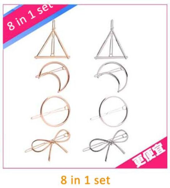 Tamax Hp002 8in1 Hair Clip For Women Barrettes Hair Pins Moon