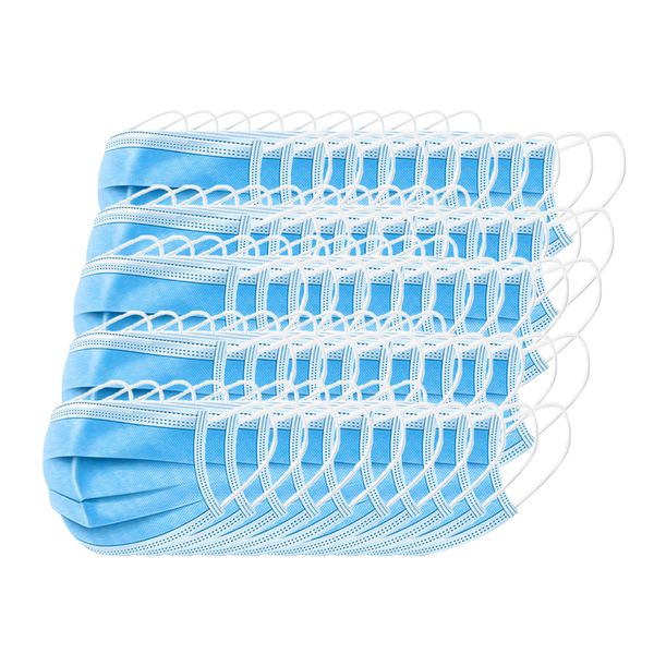 

50x 3 layer disposable masks anti dust haze protection with earloop