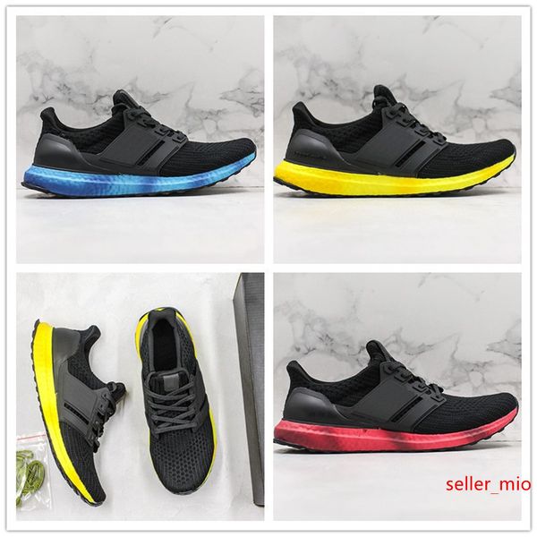 

ultra ub running shoes black blue red yellow 2019 designer mens breathable fly knitting sport sneakers with shoe