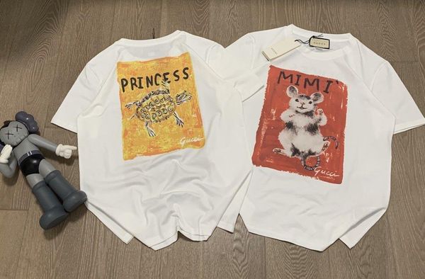 

2020 luxury designer t shirt trendy mens women t shirt brand short sleeve shirts casual men clothing street cartoon print summer ff 2040703h, White