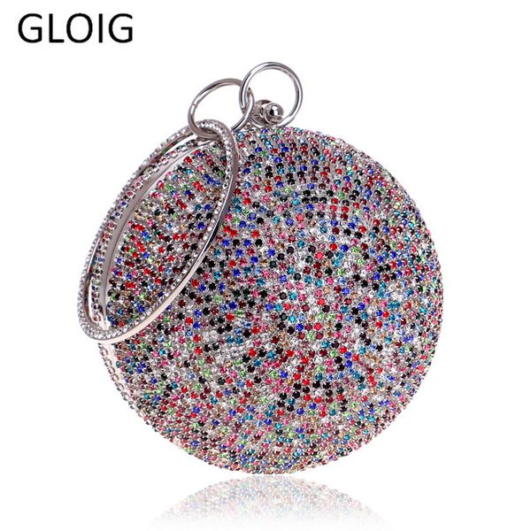 

gloig crystal women evening bags diamonds wedding handbags shoulder chain purse bag party day clutches rhinestones pocket purse