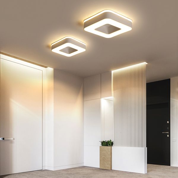 

modern led ceiling light for holly aisle corridor bedroom black or white square/round/triangle led ceiling lamp fixture hanglamp