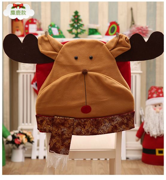 

christmas chair cover dining elk non-woven fabric back chair cover for decorative