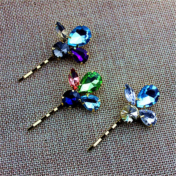 

the new 2017 popular gorgeous women jewelry wholesale girls birthday party strip hair hairpin gift ing, Golden;white