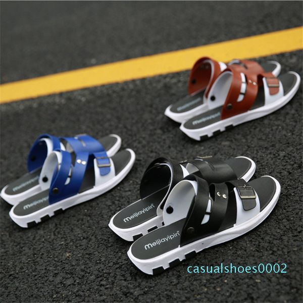 

slippers men fashion flip flops beach sandals non-slip male slippers indoor outdoor slipper pantuflas c02, Black