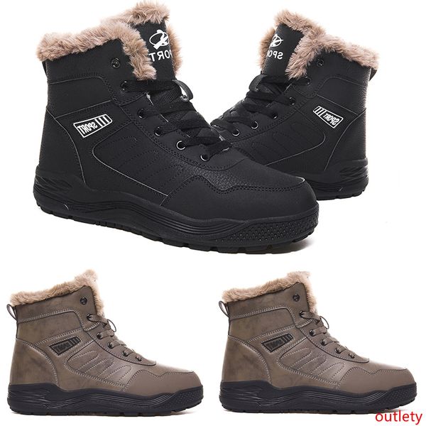 

2020 sale designer pattern6 soft black grey plus velvet warm man boy men boots mens sneakers boot trainers outdoor walking shoes