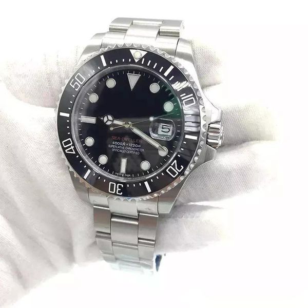 

New Hot 43mm Mens Watch SEA-Dweller Automatic Movement Sweep Mechanical Ceramic Bezel Sapphire Glass stainless steel Solid Clasp FREE SHIP