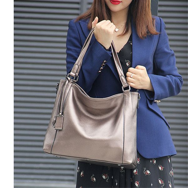

nesitu new black red brown blue bronze genuine leather women handbags real skin female shoulder messenger bags tote m1937