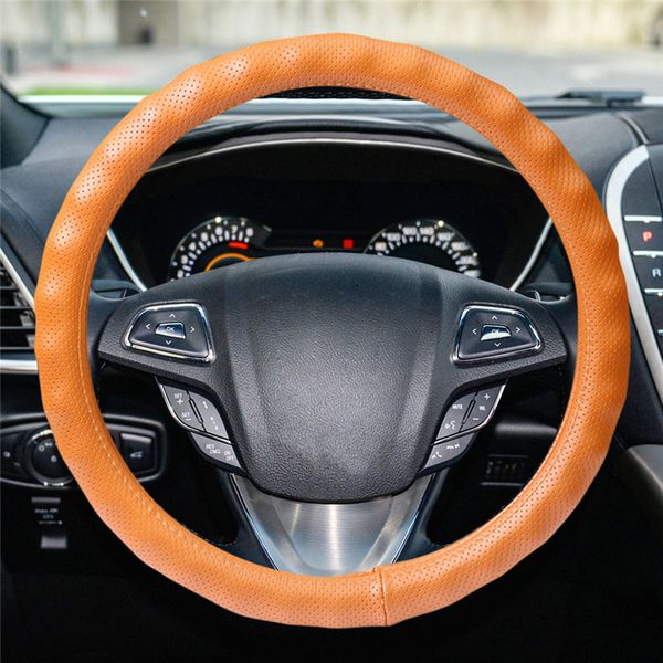 

kongyide car steering wheel cover hand sewing leather car interior products 38cm 15inch universal zax8020 dropship mar12