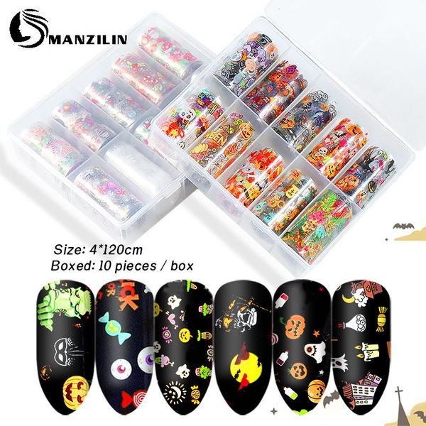 

stickers & decals nail art water transfer sticker diy manicure decor halloween christmas, Black