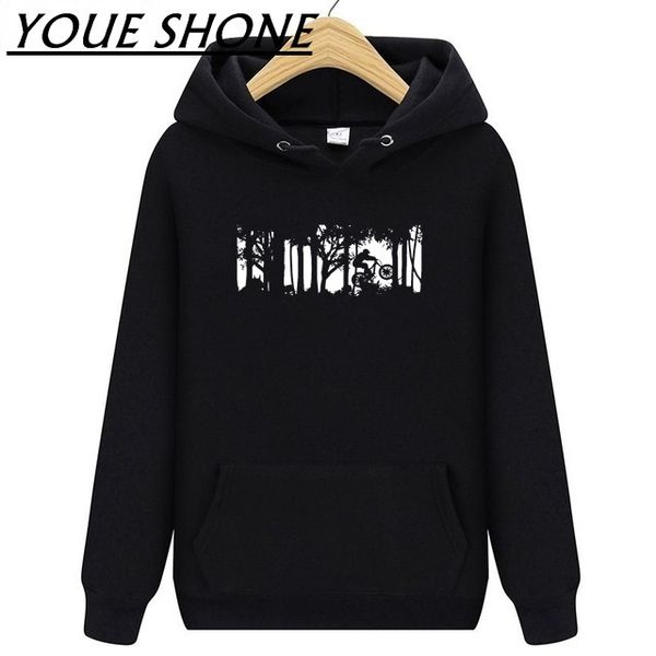

mtb mountain biking cycle men hoodies sweatshirt men's hooded sportwear coat man woman hiking windproof basic pullover tee fitness clot, Black