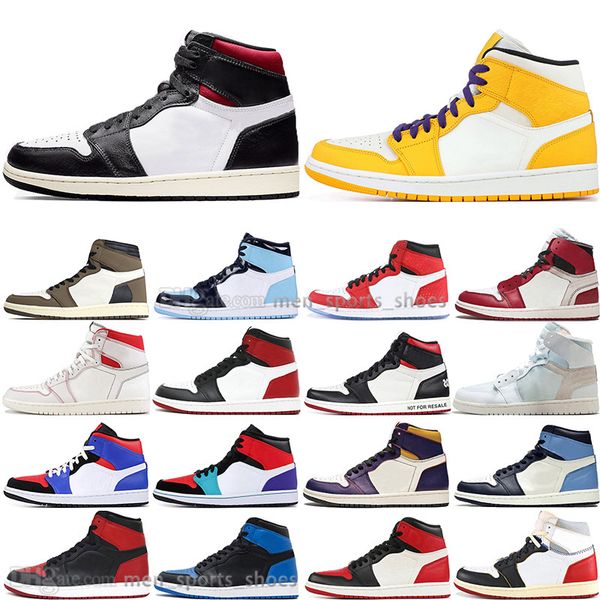 

sale 1 high og travis scotts cactus jack unc spiderman mens basketball shoes 1s 3 banned bred toe men sports designer sneakers trainers