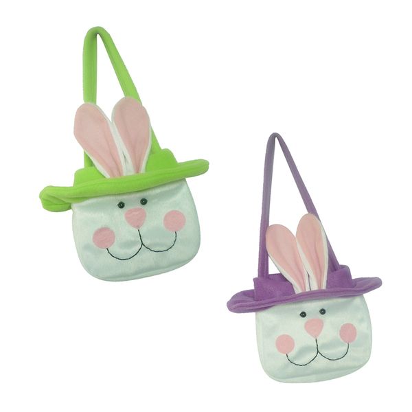 

2pcs easter bunny bags candy eggs basket kids gift sweet cookie party bags