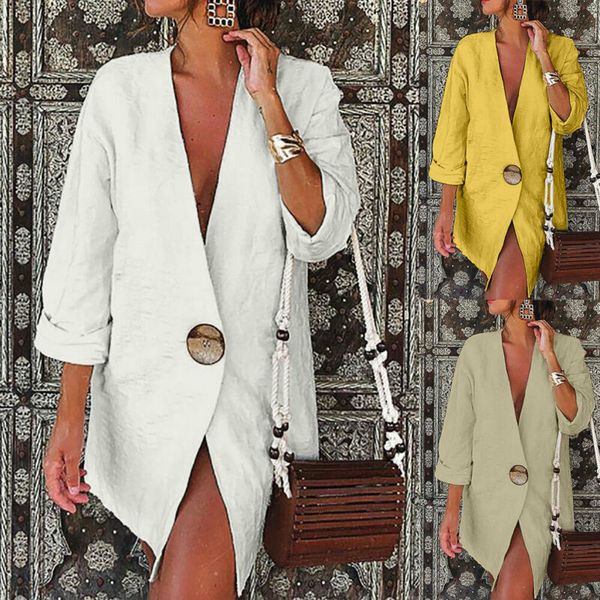 

women casual slim ol suit blazer ladies outwear solid long sleeve jacket coat easy matching, Black;brown