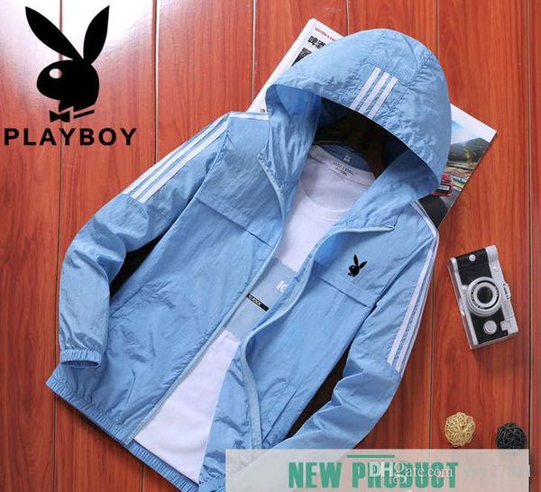 

Harajuku Стиль Playboy Куртка мужская лето Ультратонкий дышащий Мода Солнцезащитный Оде