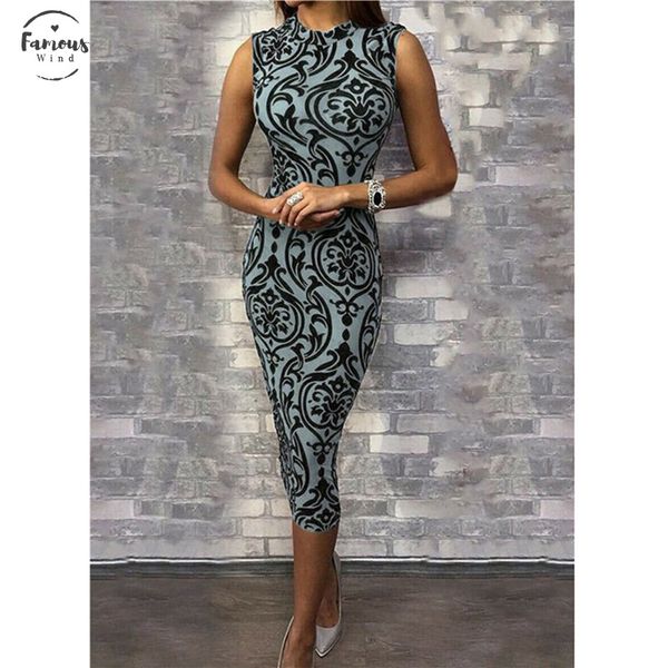 

2020 новый стиль плюс размер женщины дамы летнее платье без рукавов цветочные boho партии bodycon цветочные платья одежда халат femme, Black;gray