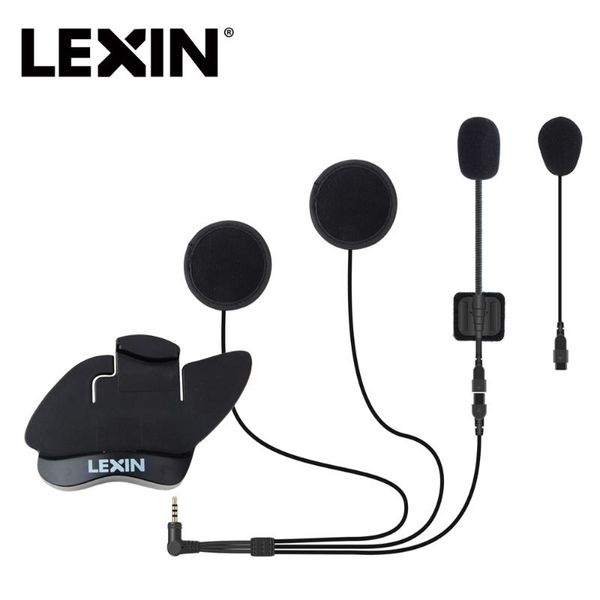 

motorcycle intercom lexin lx-ft4 headset&clip set for full/half helmet with and loud sound bluetooth headphone jack plug