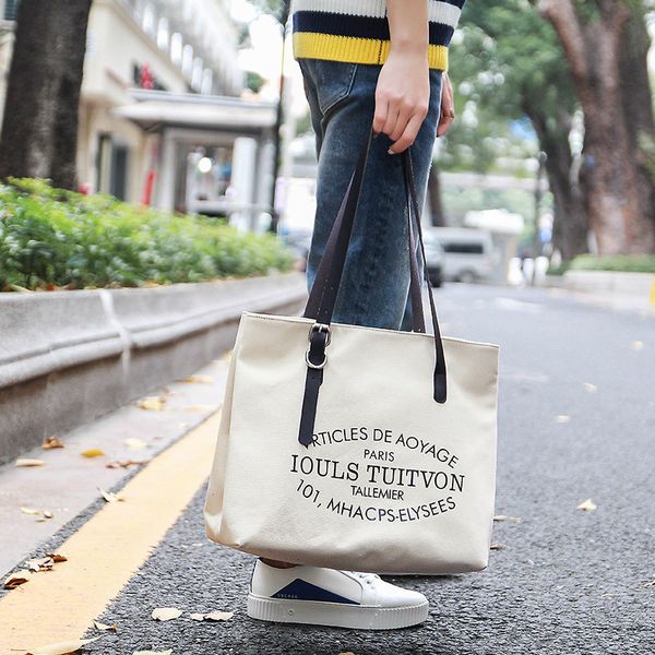 

bag female 2020 new canvas bag handbag female large-capacity shoulder korean women