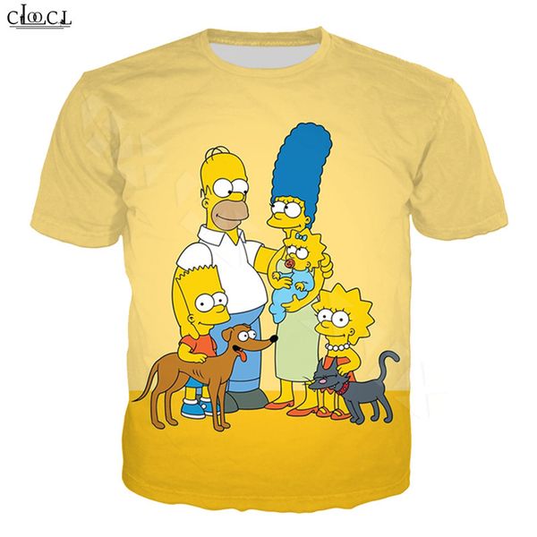 

cartoon anime the simpsons t shirt men women 3d print simpson short sleeve fashion couples casual tee s-5xl, White;black