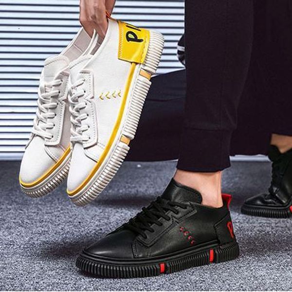 

non-brand fashion black white yellow low cut brown men casual shoes comfortable breathable women men shoe sports sneakers style 17
