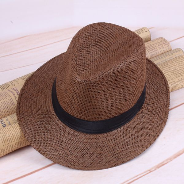 

2019 summer and autumn straw hats monofilament grass flat along the denim outdoor visor men's big hats knight cap wholesale