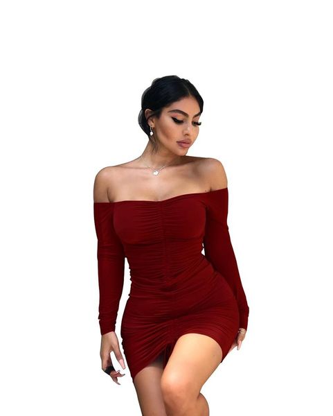 

женской pure color bodycon платье fashion club sexy ladies лето платье плиссе конструктора slash шейной одежда, White;black