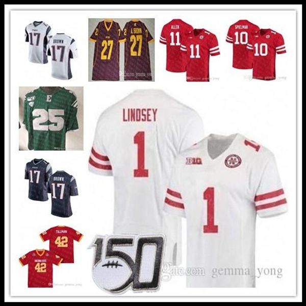 

vintage 1997 ncaa central michigan chippewas college 27 antonio rose bowl pat tillman arizona state football sewn jerseys wholesale, Black