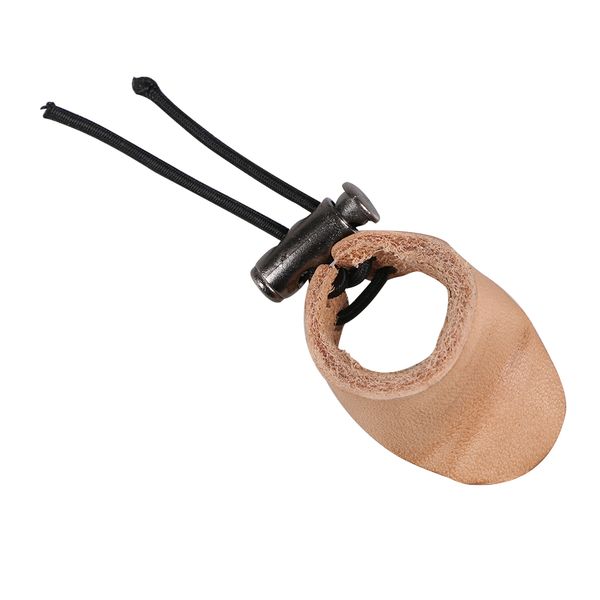 

leather adjustable archery hunting finger guard thumb ring tab protector durable cow leather