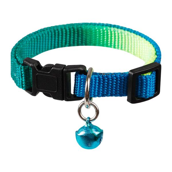 

3 pcs adjustable nylon colorful pet collars with ring bells necklace collar little dogs cat collars pet decoration supplies